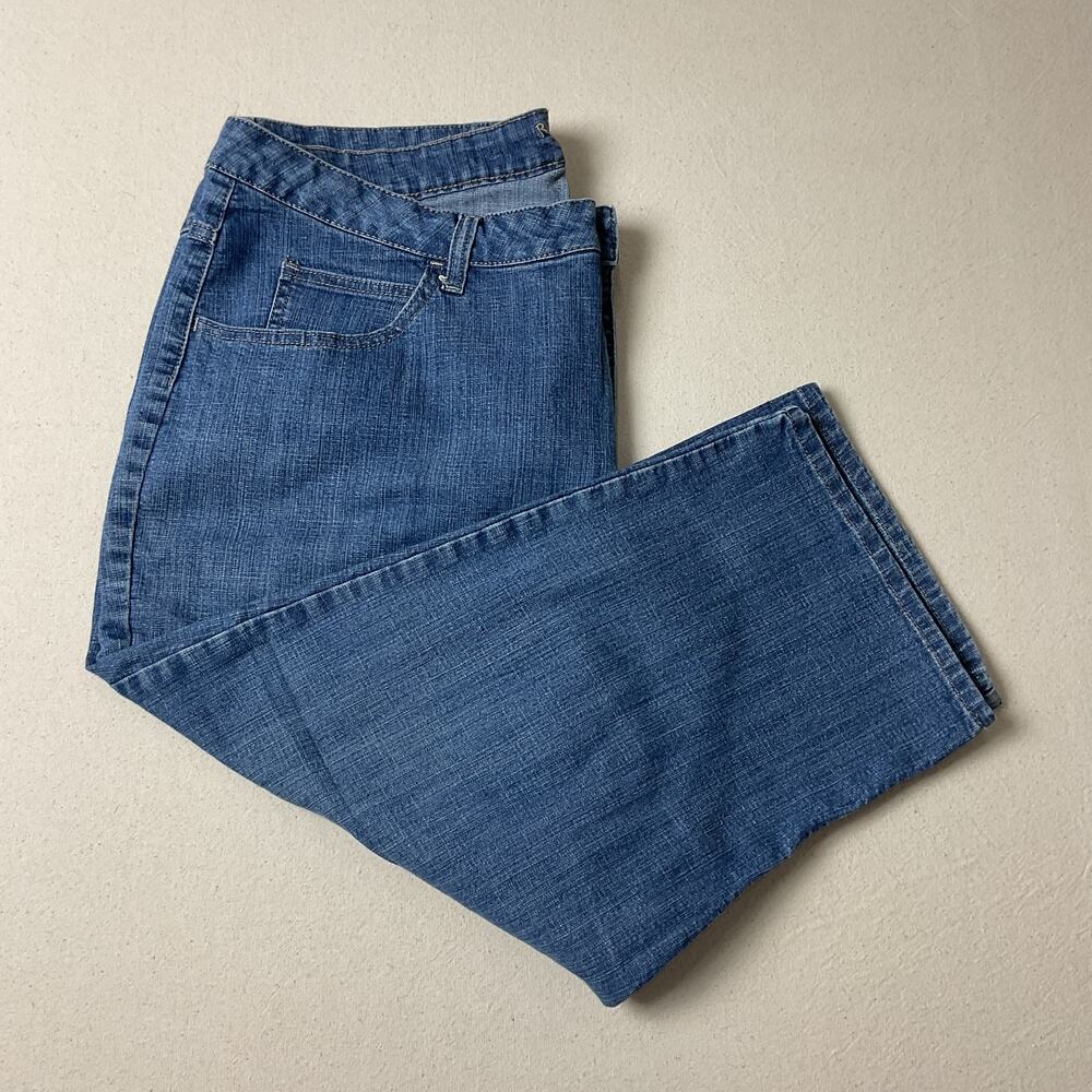 Riders By Lee Blue Denim Relaxed Capri Jeans Womens 18W